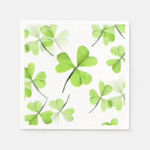 Servilleta De Papel Cute acuarela Shamrock Pattern St Patrick's Day