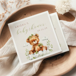 Servilleta De Papel Cute acuarela Teddy Bear Greenerenery Baby Shower