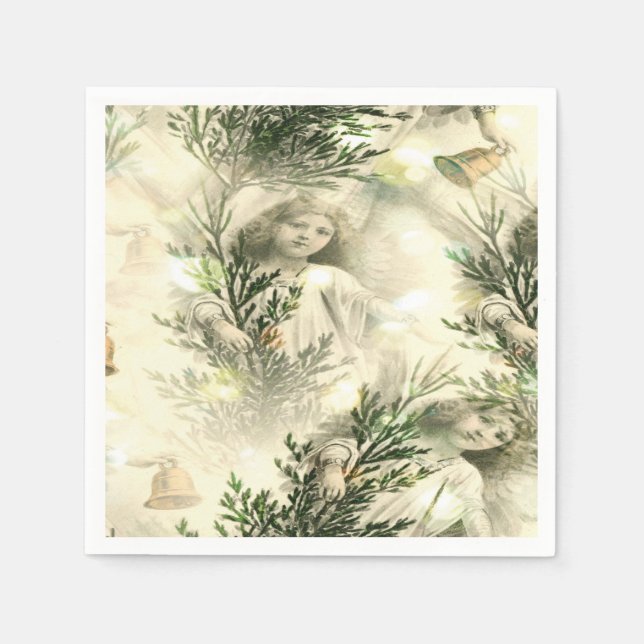 Servilleta De Papel Cute Angel mármol (Anverso)