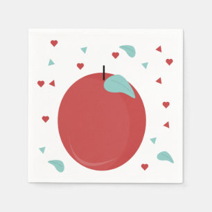 Servilleta De Papel Cute Apple Picking Birthday Party Confetti