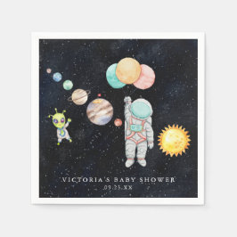 Servilleta De Papel Cute Astronauta Espacial Moderno Alien | Shower de