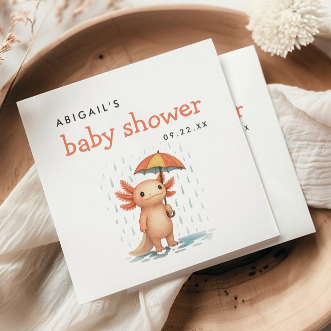 Servilleta De Papel Cute Axolotl Baby Shower (Subido por el creador)