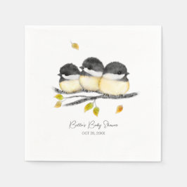 Servilleta De Papel Cute Baby Bird Chickadees Baby Shower
