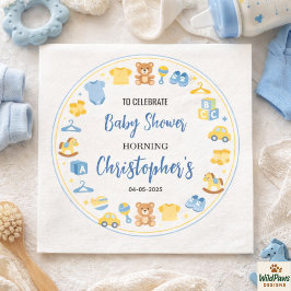 Servilleta De Papel Cute Baby Clothes & Toys Boy Baby Shower