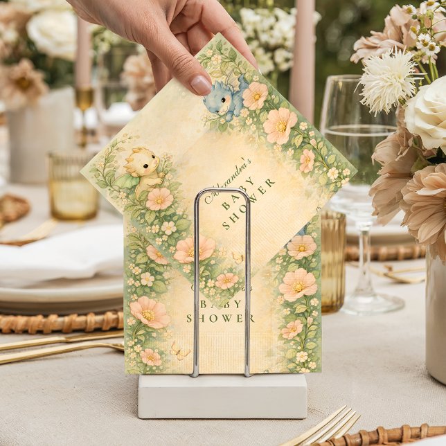 Servilleta De Papel Cute Baby Dragon Fairytale Baby Shower (Subido por el creador)