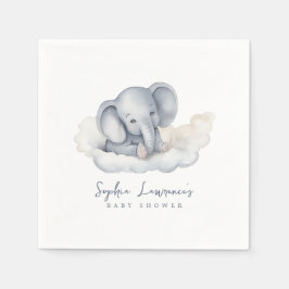 Servilleta De Papel Cute Baby Elephant Baby Shower