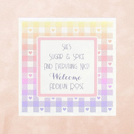 Servilleta De Papel Cute Baby Girl Baby Shower Personalizados Napkins