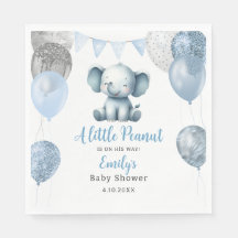 Cute Baby Shower azul Elephant Boy Balloons