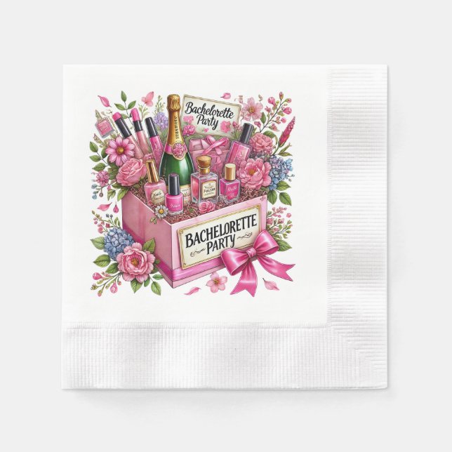 Servilleta De Papel Cute Bachelorette party (Anverso)