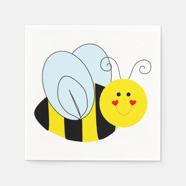 Servilleta De Papel Cute Bee (Anverso)