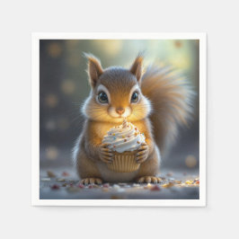 Servilleta De Papel Cute Birthday Squirrel