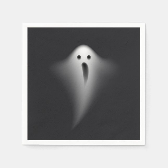 Servilleta De Papel Cute Black Ghost (Anverso)