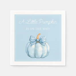 Servilleta De Papel Cute Blue Pumpkin Boy Baby Shower