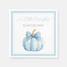 Servilleta De Papel Cute Blue Pumpkin Boy Baby Shower