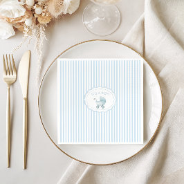Servilleta De Papel Cute Blue Stroller Doodle Baby Boy Shower