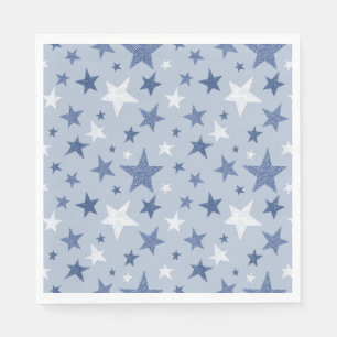 Servilleta De Papel Cute Blue Winter Stars