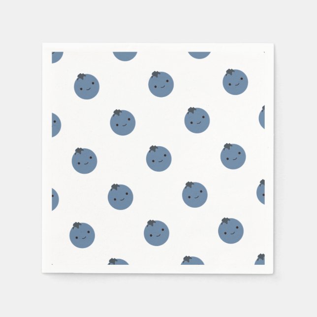 Servilleta De Papel Cute Blueberry (Anverso)