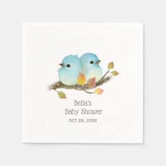Servilleta De Papel Cute Bluebirds Bird Baby Shower