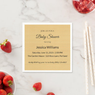 Servilleta De Papel Cute Boho Baby Shower Género neutro, Personalizabl