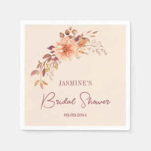 Servilleta De Papel Cute Boho Bridal Shower Paper Napkin