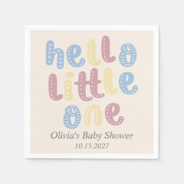 Servilleta De Papel Cute Boho Hello Little One Baby Shower