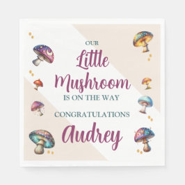 Servilleta De Papel Cute boho mushrooms Baby Shower