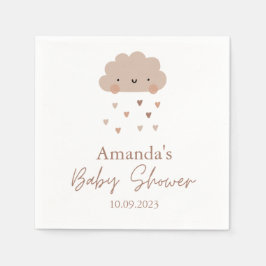 Servilleta De Papel Cute Boho Rain Cloud Baby Shower