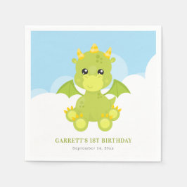 Servilleta De Papel Cute Boy Dragon 1er cumpleaños