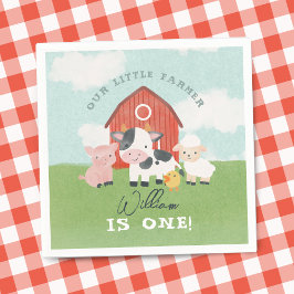 Servilleta De Papel Cute Boys Farm Animal Cowboy Birthday