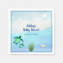 Servilleta De Papel Cute Boys Tortugas de mar Baby Shower Napkins
