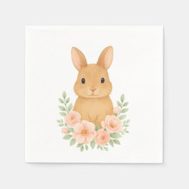 Servilleta De Papel Cute bunny easter Paper Napkin