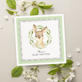 Servilleta De Papel Cute Bunny Rabbit Baby Shower