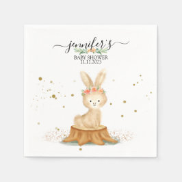 Servilleta De Papel Cute Bunny Rabbit wildlife baby newborn