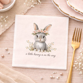 Servilleta De Papel Cute Bunny Theme Gender Neutral Baby Shower