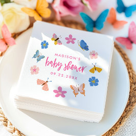 Servilleta De Papel Cute Butterflies Baby Shower