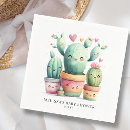 Servilleta De Papel Cute Cactus Fiesta Baby Shower