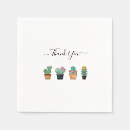 Servilleta De Papel Cute Cactus Green Flower Gracias