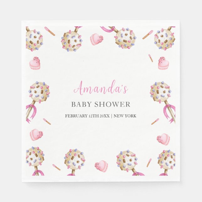 Servilleta De Papel Cute Candy Valentine enamorada de Baby Shower (Anverso)