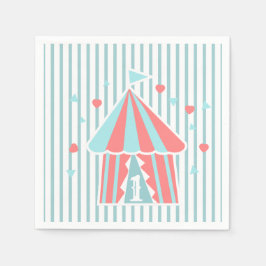 Servilleta De Papel Cute Carpa de Circo Primera Cumpleaños