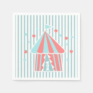 Servilleta De Papel Cute Carpa de Circo Primera Cumpleaños 
