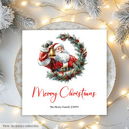 Servilleta De Papel Cute Chic Santa Claus Kids Festive Merry Christmas