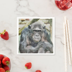SERVILLETA DE PAPEL CUTE CHIMPANZEE