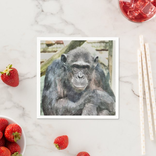 SERVILLETA DE PAPEL CUTE CHIMPANZEE (In situ)