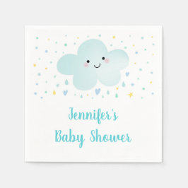Servilleta De Papel Cute Cloud Stars Azul Sprinkle