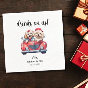 Servilleta De Papel Cute Cockapoo Doodle Perro Boda Personalizado de c