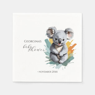 Servilleta De Papel Cute Colorful Koala Baby Shower