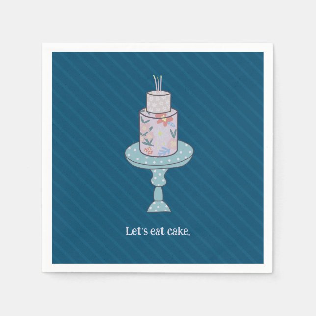 Servilleta De Papel Cute comamos pastel (Anverso)