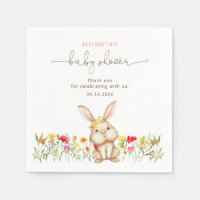 Cute conejo conejo conejo Baby Shower Napkins