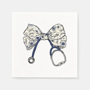 Servilleta De Papel Cute Coquette Bow Coquette Bow Nurse Enfermería