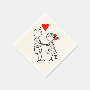 Servilleta De Papel Cute Couple Napkins